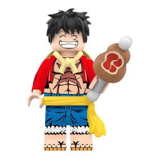 漫画动画片海贼王小颗粒路飞经典乔巴第三方拼装人仔积木玩具