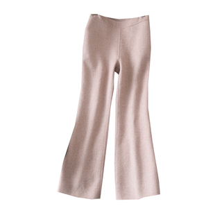 双面呢女休闲裤2024新款早春显瘦百搭毛呢气质设计感小众直筒裤子