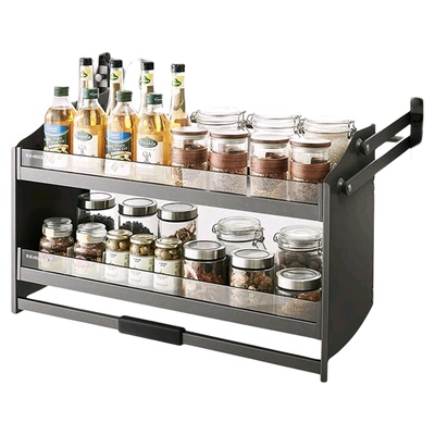 悍高吊柜下拉式双层升降拉篮