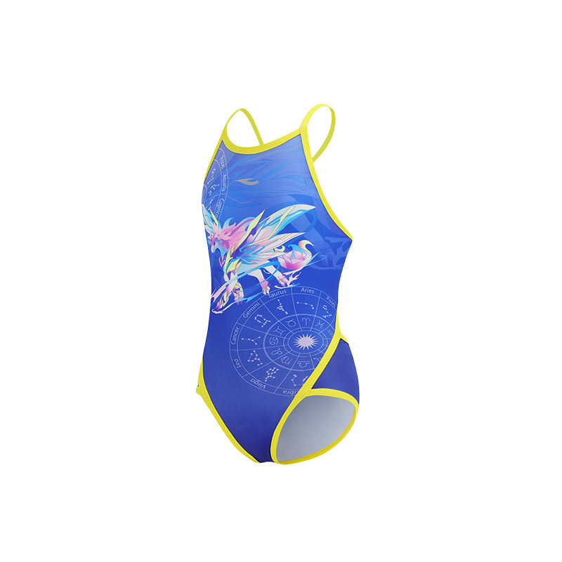 浩沙女童连体竞速泳衣防晒不兜水