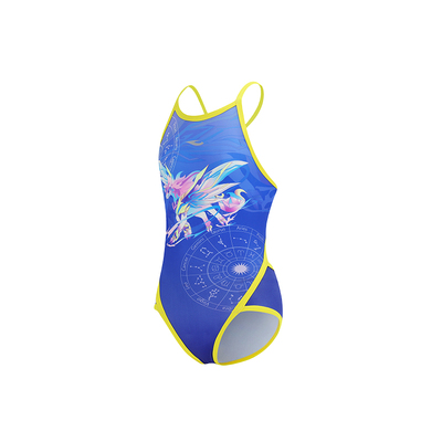 浩沙女童连体竞速泳衣防晒不兜水
