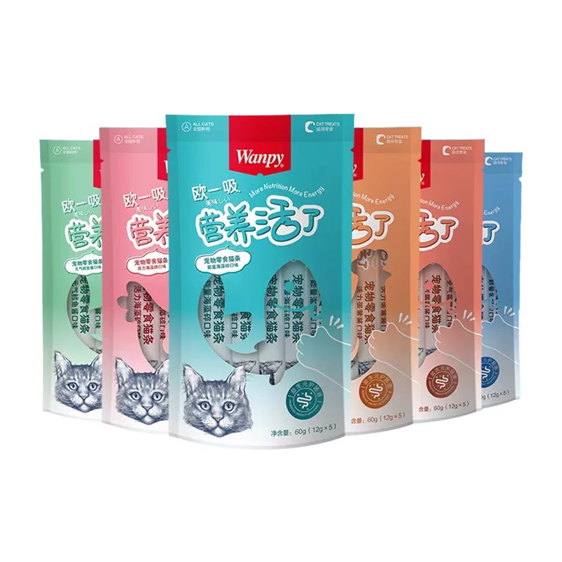 Wanpy顽皮猫咪零食欧一吸猫条顽皮猫幼猫补充营养补水湿粮流质