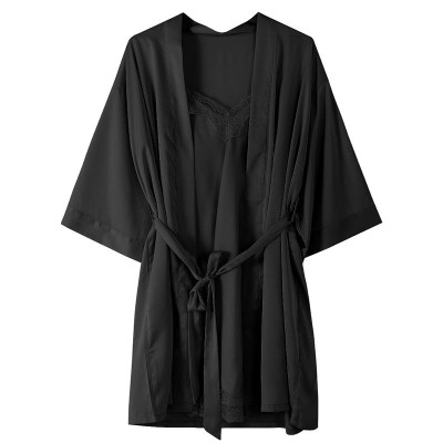 维多利亚真丝睡衣女家居服套装