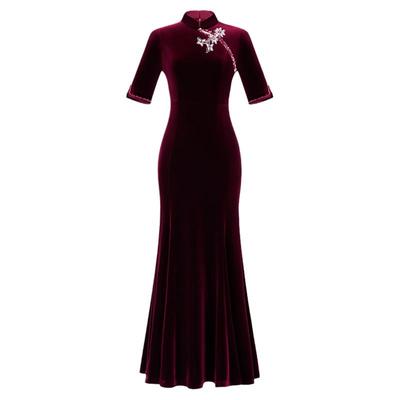 名兰世家婆婆婚宴礼服旗袍高贵