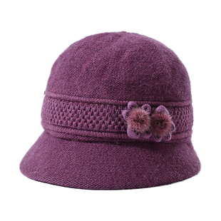 妈妈兔毛帽子女冬季保暖防寒中老年人2025新款时尚洋气百搭毛绒帽