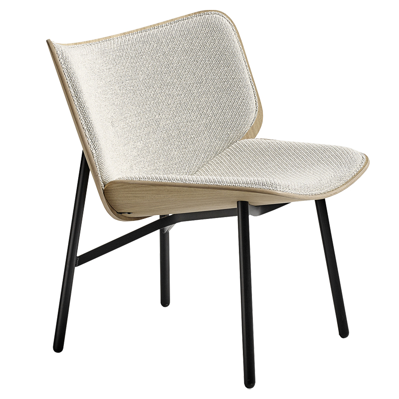 sort丹麦HAY软包布艺休闲椅北欧现代简约创意皮椅子会客椅DAPPER