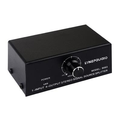 线普奥多1进4出音频信号分配器