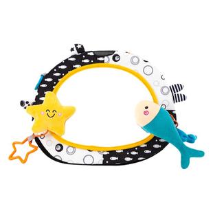 婴儿认知镜子防摔安全启蒙台历哈哈镜小宝宝抬头训练摇铃早教玩具