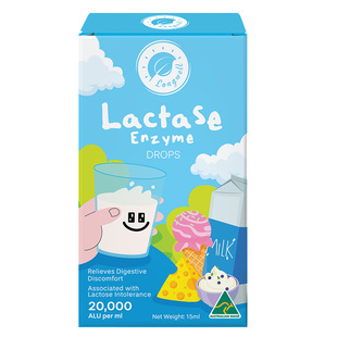 【敏宝专用Longwell小蓝瓶85%乳糖酶滴剂90%婴幼儿宝宝乳糖不耐受