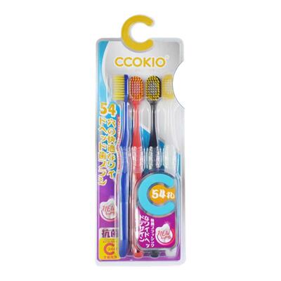 日本CCOKIO宽体绒感牙刷54孔牙缝刷软毛成人细软女男士家用家庭装