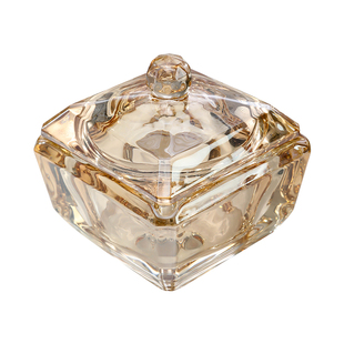 高档水晶玻璃烟灰缸带盖子防飞灰烟缸加厚办公室个性创意潮流烟盅