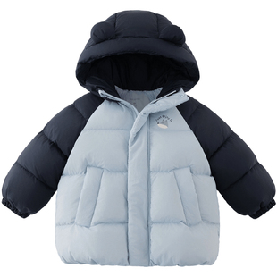 [商场同款]马克珍妮男女童熊耳朵加厚中长款羽绒服宝宝冬装551692