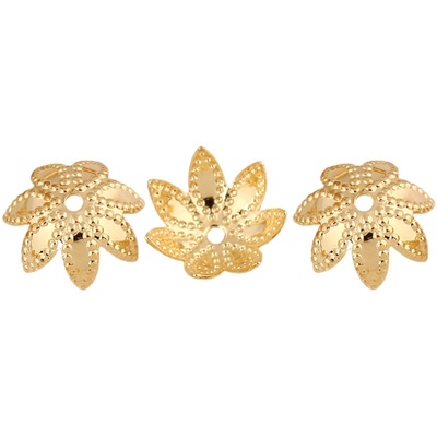 保色18k包金小花托6810mm隔珠