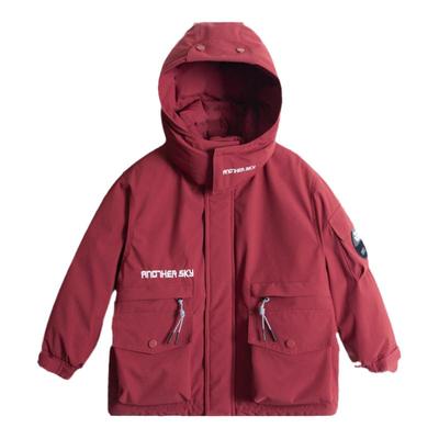 贝田加厚男童90白鸭绒羽绒服外套