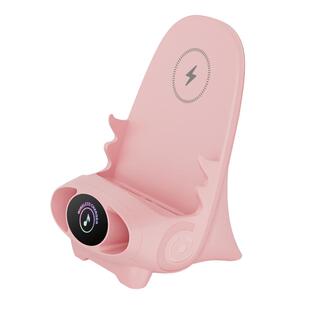 手机无线充电器昌妙适用于苹果华为VIVO三星LG小米OPPO一加魅族IQOO手机无线充电支架无线座充手机无线发射器