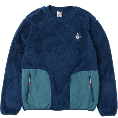 CHUMS抓绒衣圆领套头内搭打底衫