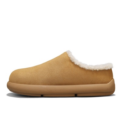 雪地靴男鞋2025新款冬季加绒保暖勃肯棉拖鞋穆勒鞋一脚蹬加厚棉鞋