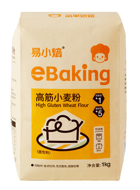易小焙高筋小麦粉1kg 吐司专用面包披萨粉高筋小麦粉家用烘焙原料