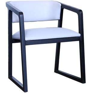 悠云锐驰德驰道CBD实木餐椅书椅优雅简约带扶手椅子标价7折清