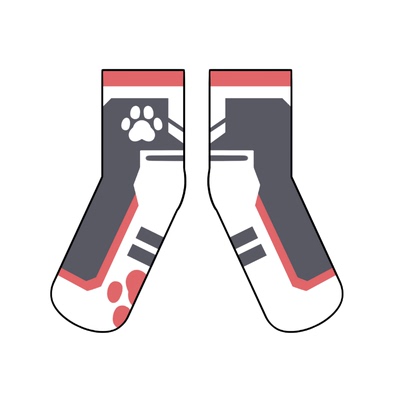 [Fur-Paw]公版爪袜Furry周边袜子中筒袜白袜可爱福瑞绒爪实验室