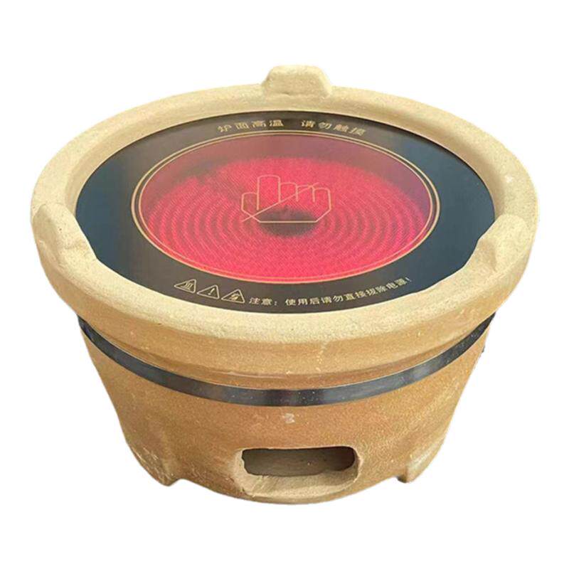 新款围炉煮茶器具家用室内全套电陶炉烤火炉茶具泥炉商用火锅商用