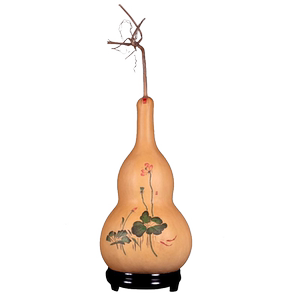 天然葫芦摆件手工墨刻针画