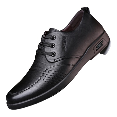 老人头皮鞋男真皮商务休闲单鞋男