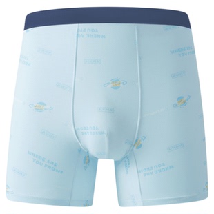 【桑蚕丝】奕时代胖男童抑菌内裤大童加长防磨腿四角裤棉质平角裤