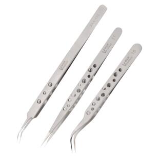 高精密特尖加硬不锈钢带孔散热镊子手机线路板维修工具燕窝挑毛夹
