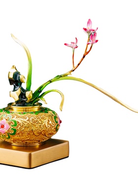 非遗花丝铜花摆件宋氏美学装饰