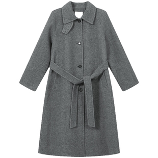 【新品】含山羊绒BEANPOLE滨波秋冬女老钱风立体剪裁柔系毛呢大衣