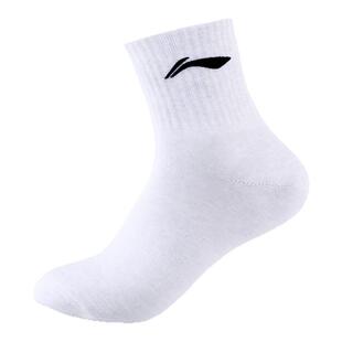 李宁袜子男款运动袜子青少年跑步篮球正品抗菌防臭透气学生棉袜女