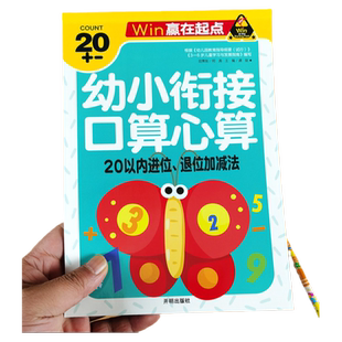 20以内进位退位加减法 儿童数学算术题幼小衔接口算题卡天天练 学前班数学练习册 幼儿园教材二十非卡片混合运算教具一年级练习本