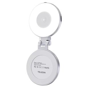 TELESIN泰迅手机美颜补光灯磁吸自拍手持口袋打光灯桌面支架柔光带镜子化妆镜户外拍照环形主播直播美颜灯