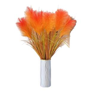 网红5头芦苇花仿真花客厅电视柜摆设花束桌面橱窗装饰品干花绢花