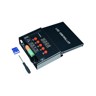 led控制器全彩模组穿孔点光源护栏管线条灯SD卡防雨交流同步编程