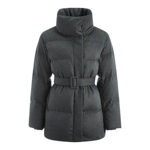 冰洁95绒鹅绒女款羽绒服短款泡芙系带瘦腰羊毛