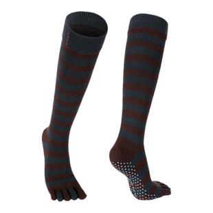 AR压力袜运动条纹五指袜子女春秋保暖不内称普拉提健身小腿瑜伽袜