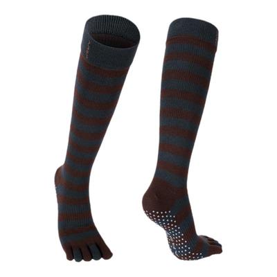 AR压力袜运动条纹五指袜子秋冬保暖不内称普拉提女健身小腿瑜伽袜