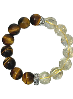 收藏级黄虎眼黄水晶复古手串