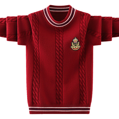 恒源祥男童羊毛衫100%绵羊毛保暖