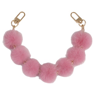 美物平方/水貂皮草包包挂件毛球皮草包带环可爱链子女礼品钥匙扣