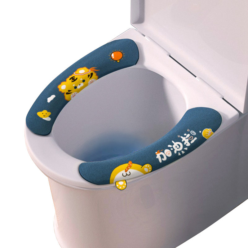 居家家卡通四季通用粘贴式马桶垫