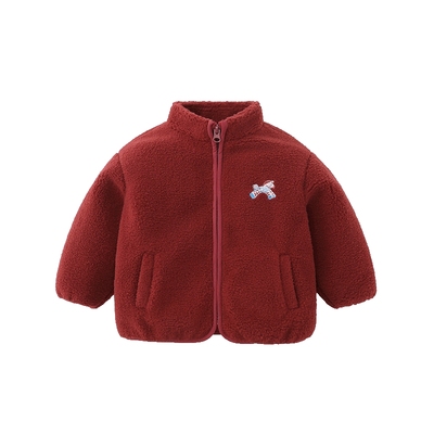 齐齐熊宝宝羊羔毛外套冬款新年款