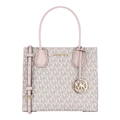 mk经典老花单肩斜跨托特包风琴包