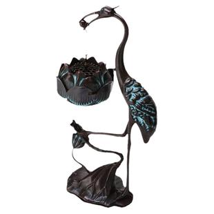 仙鹤香炉纯铜悬挂倒流香炉仙鹤香薰炉家用室内沉香高端倒流香摆件