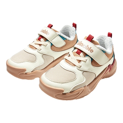 基诺浦机能鞋2025年冬季新款男女加绒学步鞋宝宝鞋3级保暖GW1810