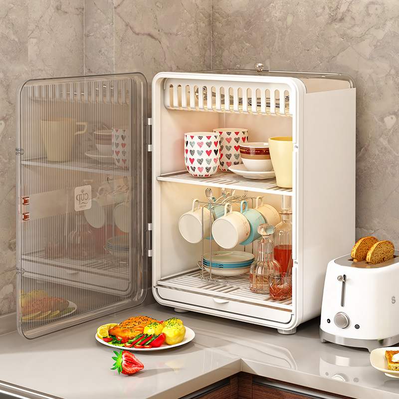 防尘水杯置物架防潮杯架咖啡杯子收纳柜马克杯收纳盒桌面收纳架