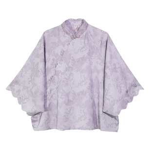 姚黄魏紫 清水溪汉初国风女装花瓣袖新中式上衣秋气质百搭