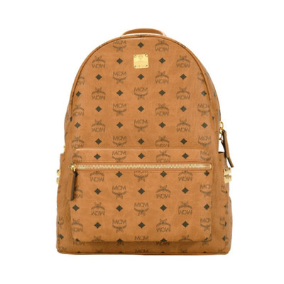 【自营】MCMStark侧饰铆钉Visetos双肩背包休闲双肩包 MMKAAVE09